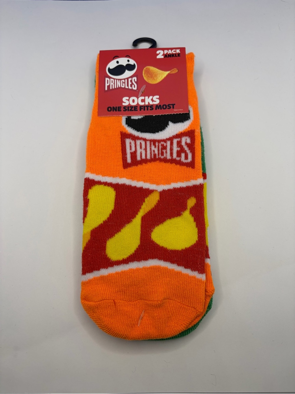 Pringles Novelty Ankle Socks 2-Pack One Size Fits Most NWT Chips Snack Food